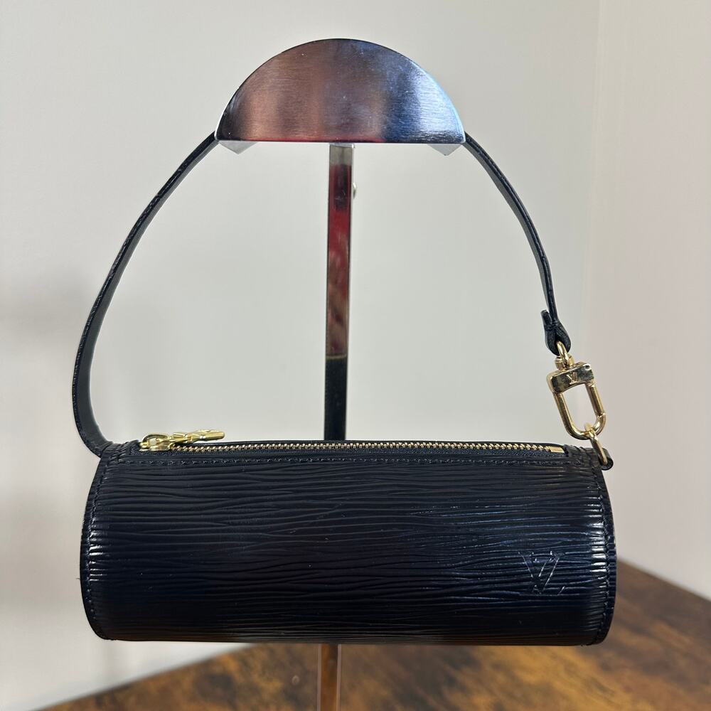 Louis Vuitton Mini Papillon Pouch Bag - Black Epi Leather